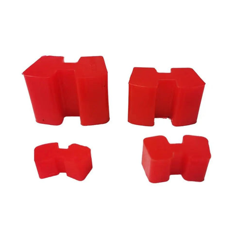 Rock Solid Two Piece PU Flexible Pump Shaft Coupling With H Block Polyurethane Housing And Slip Resistant Elastic Gasket Plus Hassle Free Quick Swap Mount For A180 A200 A225 Gearboxes, red polyurethane dampers.