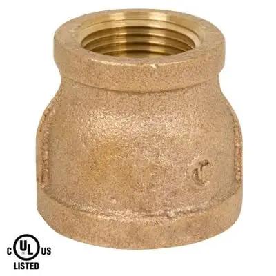 Beefy Lead Free Bronze Bell Reducer One Point Two Five Female Npt X One Inch Female Npt Threaded Pipe Connector For Potable Water Systems