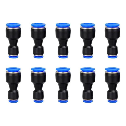 Reducer Push To Connect Fitting For Pneumatic Tubing One Quarter Inch To Five Thirty Second Inch Tube OD Quick Connector Coupler Pack Of Ten