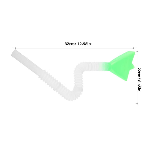 Seed Planter Tube Replacement Part Plastic Seed Distribution Tube For Corn with measurements, flexible green and white design.