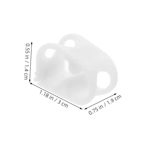 Close-up of a single clamp from 20 Pieces Flow Control Clamps For Lab Water Hose Tubing Pinch Valves, showing dimensions in inches and cm.