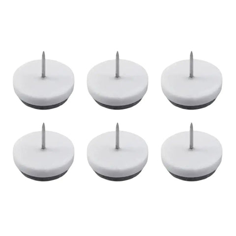 Top Shelf White Felt Furniture Pads Sized At Twenty Two Millimeters Packing Two Hundred Pieces for chair legs, display of six pads.
