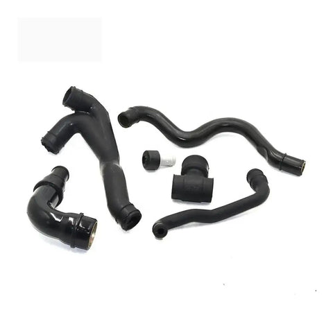 Killer 6 Piece Engine Crankcase Vacuum Hose Kit For Vw Mk4 1.8T Models With OEM Part Numbers 06A103247 And 06A103221AF To Fix Rattls And Boost Performance Like A Champ. six-piece black rubber vacuum hose set for VW MK4 1.8T