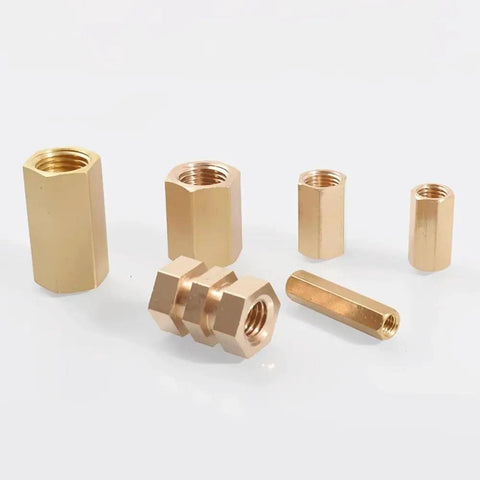 One Shop Grade Metric Female Brass Hex Rod Coupler Pipe Fitting Connector For Hydraulic Lines And Plumbing Tubing runs smooth, M8 X 1mm thread.