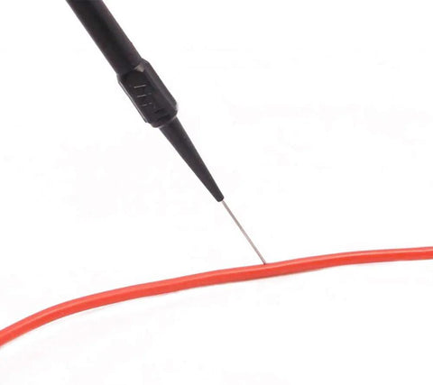 Close-up of probe from 15 Piece Back Probe Pin Set With 0.7mm On Destructive Insulation Piercing Probes For Multimeter Testing