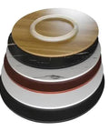 Premium Solid Wood Lazy Susan Featuring Slick 360 Degree Swivel Function Oversized Rotating Kitchen Turntable For Dining Tables Effortless Cleanup Black Finish Built Damn Tough For Casual Hangouts And Big Dinner Crews stacked with various finish options.