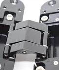 Close-up of a premium zinc alloy hidden three dimensional adjustable door hinge for cabinets showcasing ultra-durable finish