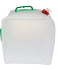20L Portable Water Storage Container For Outdoor Activities, Reusable Water Jug with dual green handles and spout for camping.