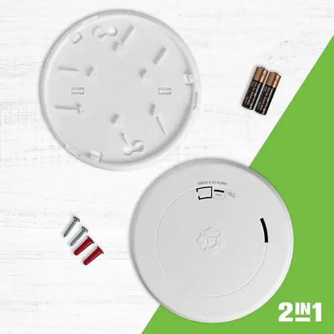 Two In One Smoke And Carbon Monoxide Alarm With Battery Powered Detector And Slim Profile Design Model SMCO200 parts