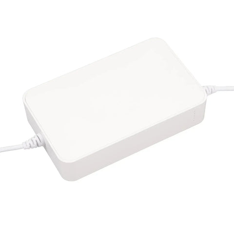 Slick Mini Ups Battery Backup With 4400mah Reserve For Smooth Emergency Power Transfer, white rectangular unit with cables.