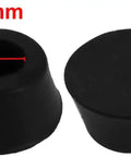 Grippy Rubber Feet Pads Set 10 Pcs, 8mm Inner Diameter, 14x19mm Conical Bumper Pads, Anti Scratch Black Rubber Feet For Furniture