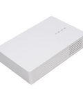 Mini Ups 6000 Mah Backup Juice For Router Modem, compact white design, side view, LED indicator panel.