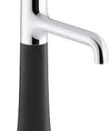 Tone Tall Single Handle Bathroom Sink Faucet In Polished Chrome With Matte Black Finish, 1.2 GPM Flow, 5 7/8 Inch Spout Reach