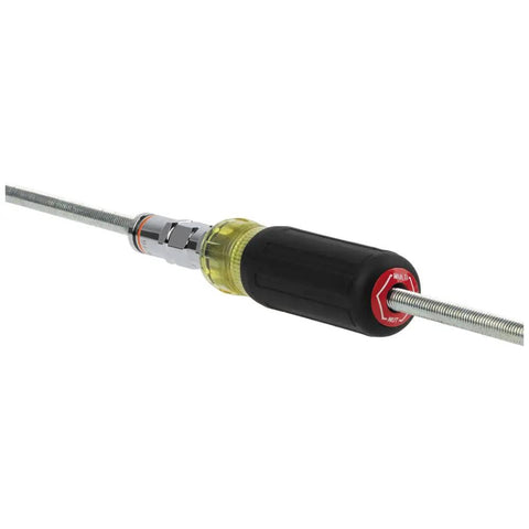 9-In-1 Magnetic Pass-Through Hex Nut Driver With SAE Sizes 3/16 To 3/4 Inch, highlighting hollow design with rod attached