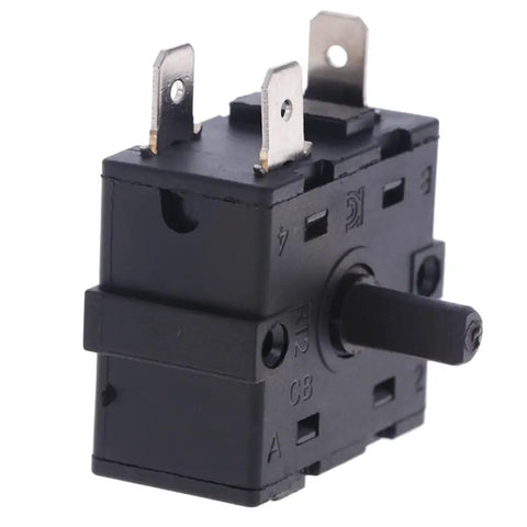 Durable Room Heater Rotary Switch Selector For 250V 16A Heating Units With 3 Pin And 5 Pin Options Easy Install Top Notch Temperature Controller