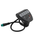 Cool New LED E Bike Display Meter Works With 36V Or 48V Bikes And Supports The Hot 02Omd Protocol For Sweet Accurate Voltage And Gear Readings On Any Ride In Stormy Or Sunny Weather. black IP65 LED e-bike display meter with cable and 22mm handlebar mount