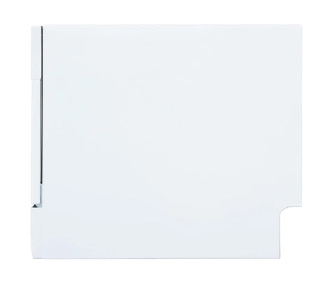 Top Notch Compact Countertop Dishwasher Fits Right Into Any Kitchen Scrubbing Dishes Clean Hassle Free With Energy Star Rating Delay Start LED panel and sleek white exterior.