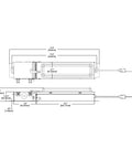 Technical dimensions diagram of 4 Pack Canless LED Downlights With QuickLink For No Fuss Install 4 Inch White Finish