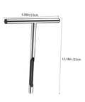 Stainless Steel T Handle Soil Sampler Probe For Lawn And Garden Pro Grade Durable Soil Sample Tool dimensions illustration