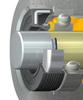 Cross-section of 200X230X15 HMS5 RG Radial Shaft Seal for Oil or Grease Rubber with Spring Sealing Lip in machinery