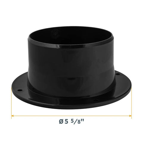 4 Inch Inlet Flange Dust Collection Ducting Connector for attaching 4 inch hoses and machine ports in woodworking shops