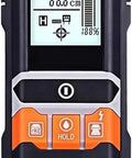 Heavy Duty 4 In 1 Stud Finder And Wall Scanner with LCD display, buttons, and indicator lights for home repair projects.
