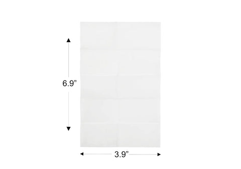 Notebook Screen Cleaning Wipes For Electronics, Non Abrasive Premoistened Wipes, 3.9 x 6.9 inches, shown in dimension view