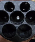 Heavy Duty Type Two To Type One EV Charging Cable Sixteen Feet Long SAE J1772 Adapter connector view with secure plugs.