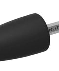 Heavy Duty Threaded Nut Spinner Drill Attachment Speeds Up Bolt Installation Ten Times On Job Sites Reduces Wrist Strain Tough As Nails Works Like A Charm Compact Size with black grip and metal shaft.