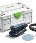 5-Inch Random Orbital Sander ETS EC 125/3 EQ-Plus Brushless EC TEC Motor with accessories and storage box