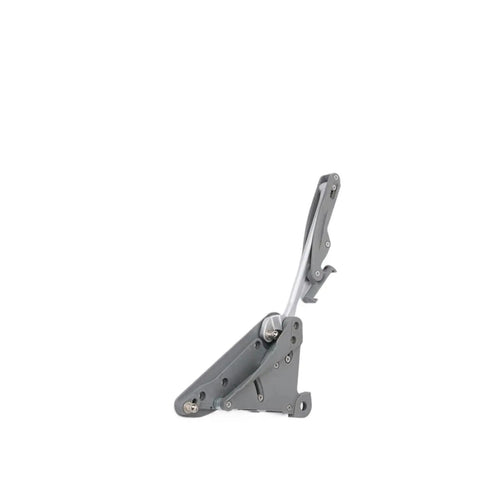 Heavy Duty Cabinet Flip Up Hydraulic Door Hinge With Lift Assist, Soft Close Pneumatic Buffer, Vertical Lift Design in silver finish