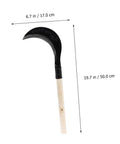 Heavy Duty Manganese Steel Garden Scythe With Long Handle For Weeding And Cultivation, Durable, Comfortable Grip, One-Handed Use