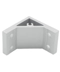 Heavy Duty Aluminum Corner Bracket Set For 2040 Extrusion Profiles 90 Degree Inside Fasteners, silver, top view