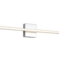 Chrome Bathroom Light Fixtures 24 Inch LED Vanity Bar Over Mirror Lighting IP44 Waterproof 14W 850LM Modern Rectangle Vanity Lamp For Bathroom Acrylic Restroom Sink Light