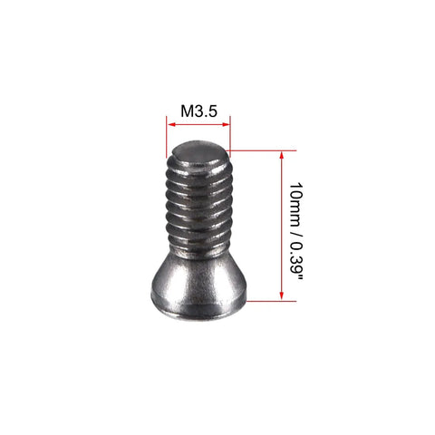 No Sweat M3.5 X 10 Mm Torx Head Machine Screws Built Heavy Duty Outta 12.9 Grade Alloy Steel with flat countersunk head.