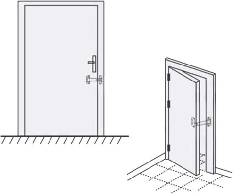 WUUWCHODC Heavy Duty Door Slide Bolt Lock Gate Latch Sliding Security on a door, showing installation and positioning.