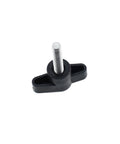Single M6 thumb screw with Z-type T-shaped wing knob bolt, black finish, for machinery, panels, and DIY projects.