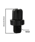 Black Aluminum Brake Lever Adjustment Screws Set For Bikes M10 shown in 26x10 mm size with close-up of threading and black finish.