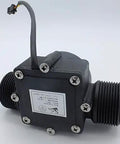Liquid Flow Sensor Water Flowmeter For 1.25 Inch Pipes DN32 1 To 120 Liters Per Min Turbine Type with black housing and wiring