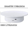 cexuw 360 Degree Electric Turntable For Small Product Display, 7.87 Inch Diameter Photography Stand with USB.