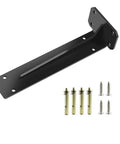 Beefy Heavy Duty Shelf Brackets 150 To 500mm Black Steel L Shaped Wall Mount With Screws and Anchors
