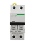 Top Shelf Miniature Circuit Breaker 2 Pole D Curve 63 Amp Compact Housing For Serious Electrical Panels Badass Protection That Hits Hard Without Tripping On Load Or Short Circuits Hella Durable iC65N Compatible, front view