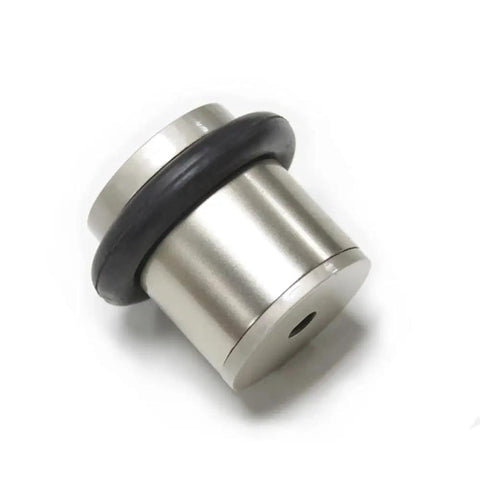Door Stop Catch Rubber Stopper Zinc Alloy Floor Mounted Holder Protector 41mm Diameter Satin Nickel Finish Stops Door Slams