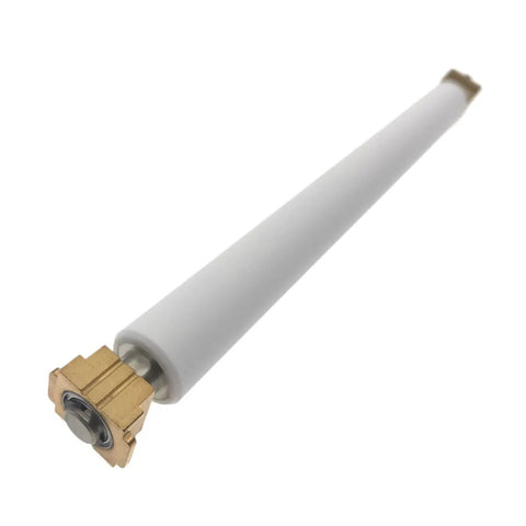 Built Tough 5Pc Platen Roller Kit For Thermal Printers Heavy Lifting Media Feed Replacement Set, single roller with gold base.