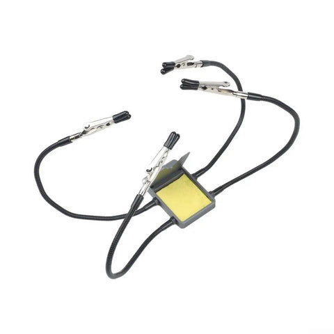 Four Arm Soldering Helper With Flexible 260mm Arms And Heat Resistant Silicone Clamps, A Secure PCB Holder For Precision Electronics, Reaching Tough Joints, Ideal Soldering Aid For DIY Projects And Pro Shops, four-arm PCB holder with four clips