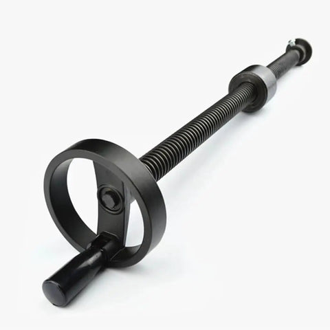 Built Tough As Nails T20 Trapezoidal Lead Screw Kit With 125Mm Folding Aluminum Crank, showcasing black crank handle and screw.