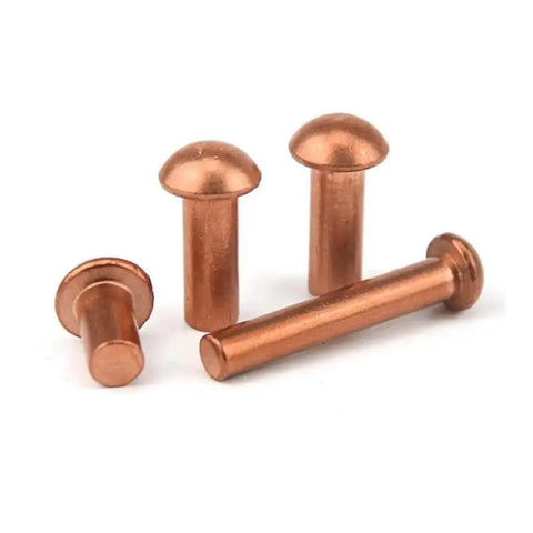Top Shelf Genuine Red Copper Half Round Head Solid Rivets And Threaded Screws Build Your Rig With Knockout Durability For Serious Projects And Slick Fits