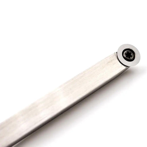 Close-up of Pocket Size Woodturning Finisher Tool With 12mm Round Carbide Insert Replaceable Scraper