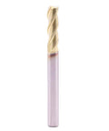 Workhorse High Performance Solid Carbide Square End Mill For Aluminum And Copper ZrN Coated 37 Degree Helix Front View