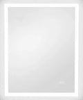 LED Bathroom Mirror With Bluetooth Speakers Frameless Wall Mounted Vanity Mirror Built In Dope Audio Horizontal Or Vertical Mount Dimmable Bright White 6400K Lighting For Clear Reflections And Hands Free Calls with touch controls and anti-fog pad